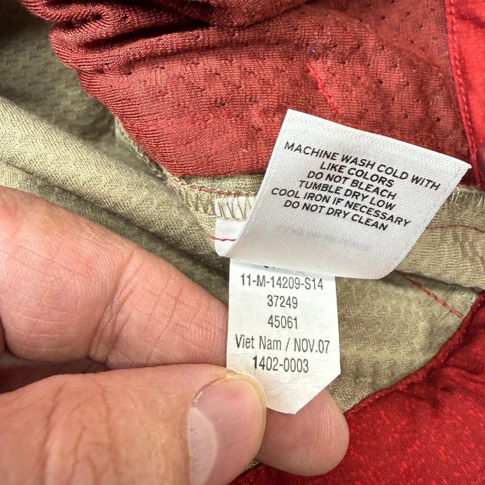 REI Jacket Mens Small Red McCone Softshell Hooded Full Zip Hiking Outdoor‎ Light